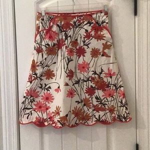 Elevenses floral skirt with pockets.